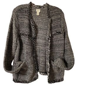 Chico’s Woven Soft Shell Open Front Blazer Shacket Chico’s 1 Medium 8